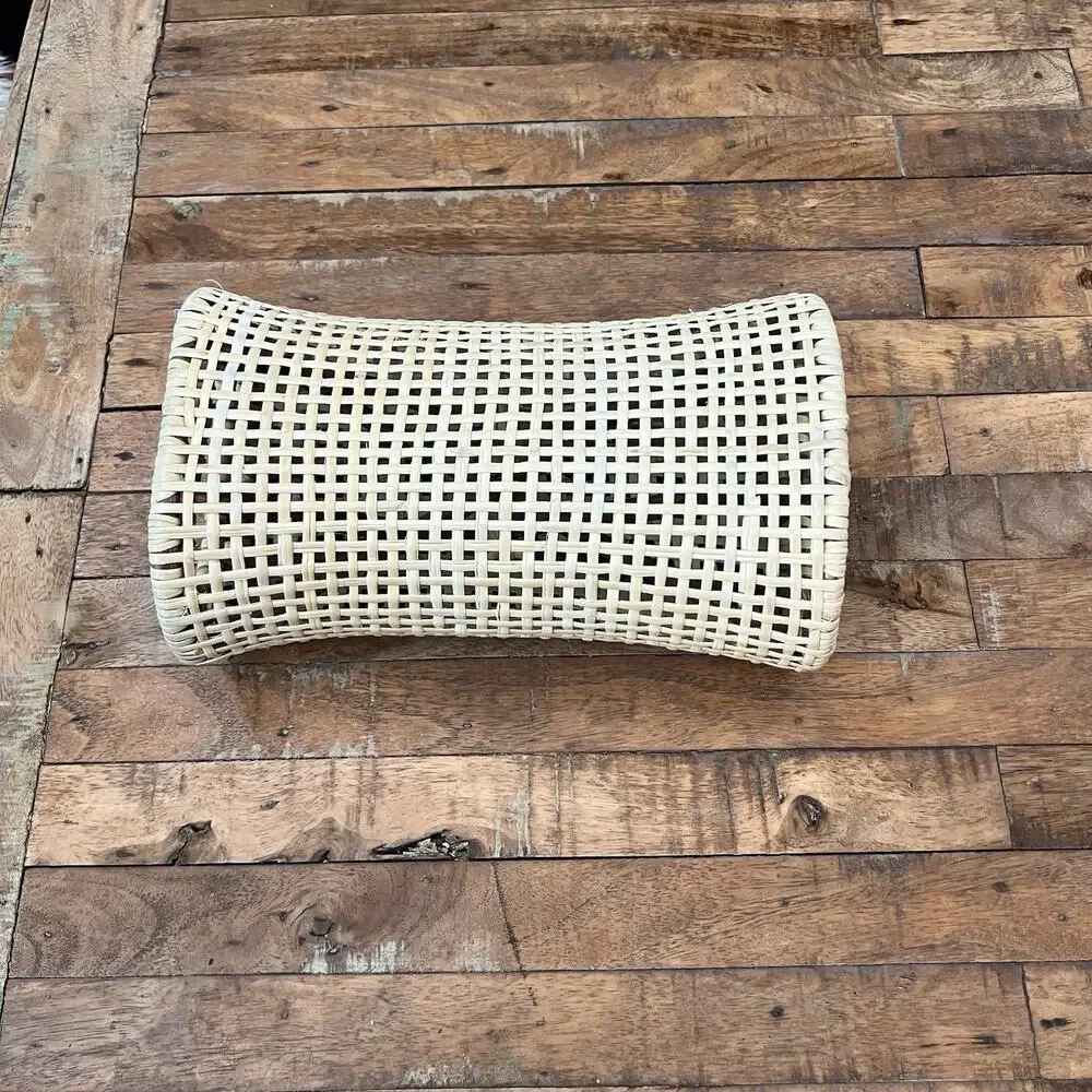 Japanese-style Natural Rattan Pillow Standard Size 7 x 11.5 x 4 in Handmade